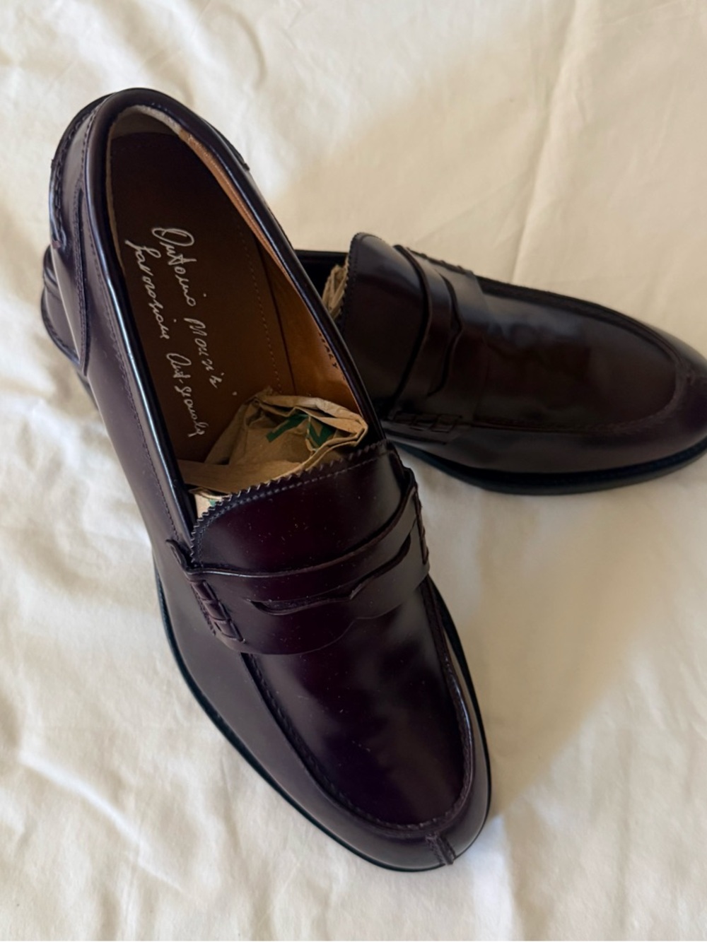 Antonio Maurizi Dark Burgundy Penny Loafers